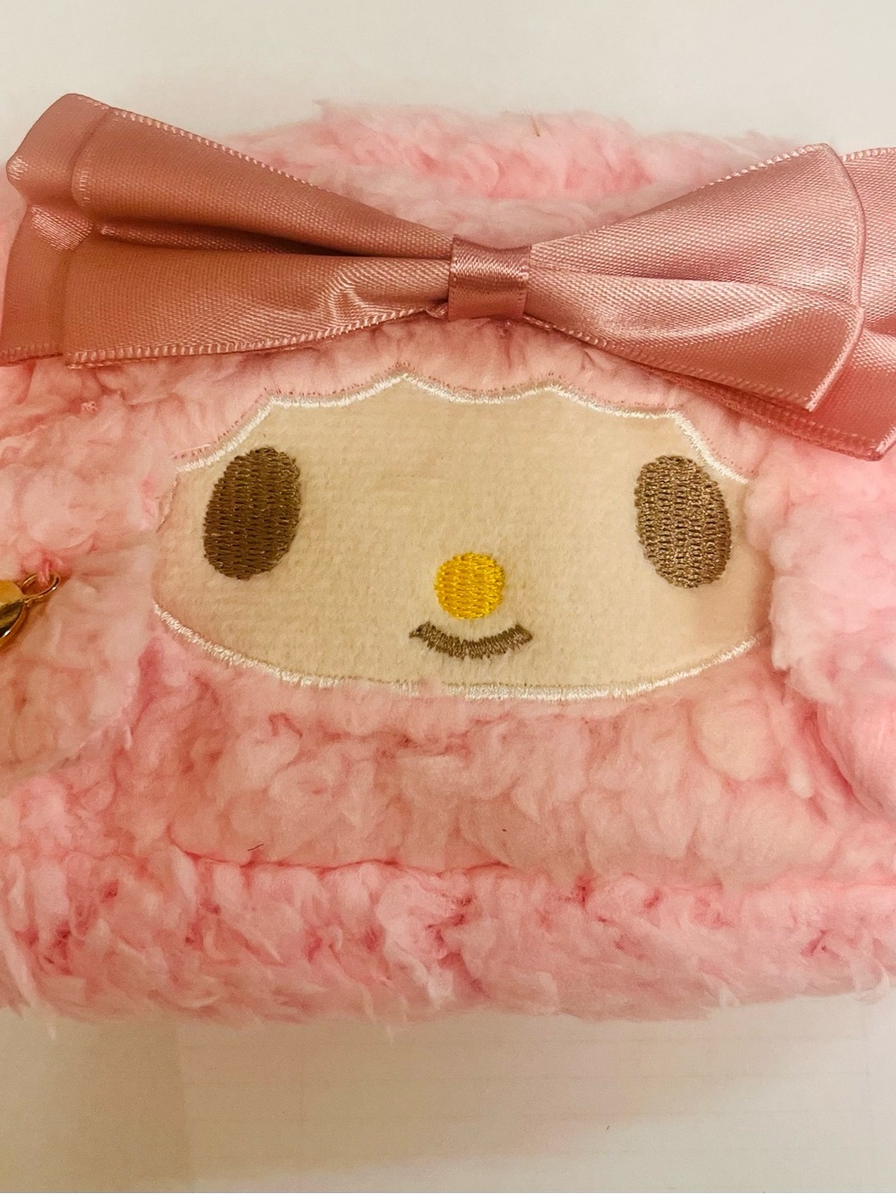 Sanrio Pink Fluffy My SweetPiano Cosmetic Pouch with Satin Bow